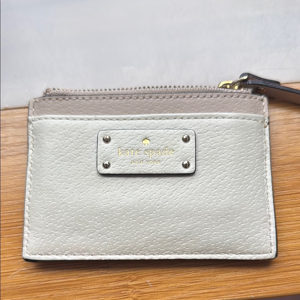 Kate Spade Ivory and Beige Card Holder